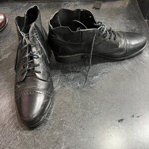 Ariat Black Leather Ankle Boot Lace Up Women's 8.5 Equestrian Riding Style Y2K